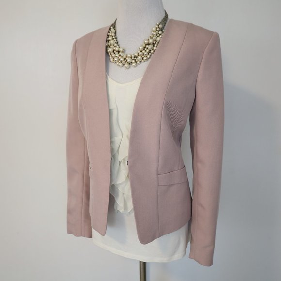 H&M (US Size 2) Pink Mauve Suit Jacket Blazer